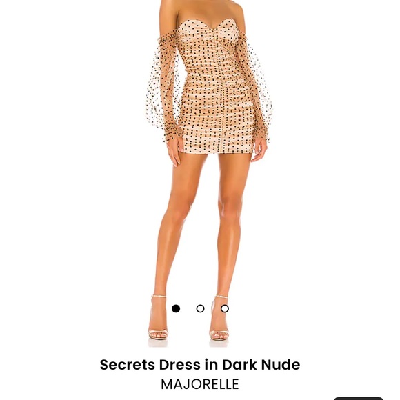 REVOLVE Dresses & Skirts - Secrets Dress in Dark Nude MAJORELLE from revolve